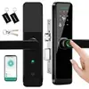 LucZeng Fechadura Digital, Eletrônica Biométrica, 5 em 1 Inteligente, Tuya Wi-Fi, Touch Screen - Abertura via Biometria, Senha, Cartão IC, Chave, App - 1