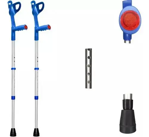 Muleta Ortopédica Canadense Auxiliar Par Take Care 120 Kg Cor Azul