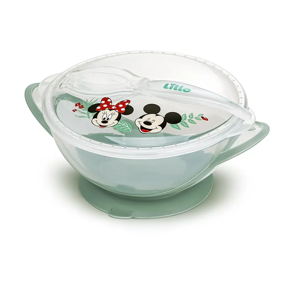 Prato Bowl com Ventosa e Colher Disney