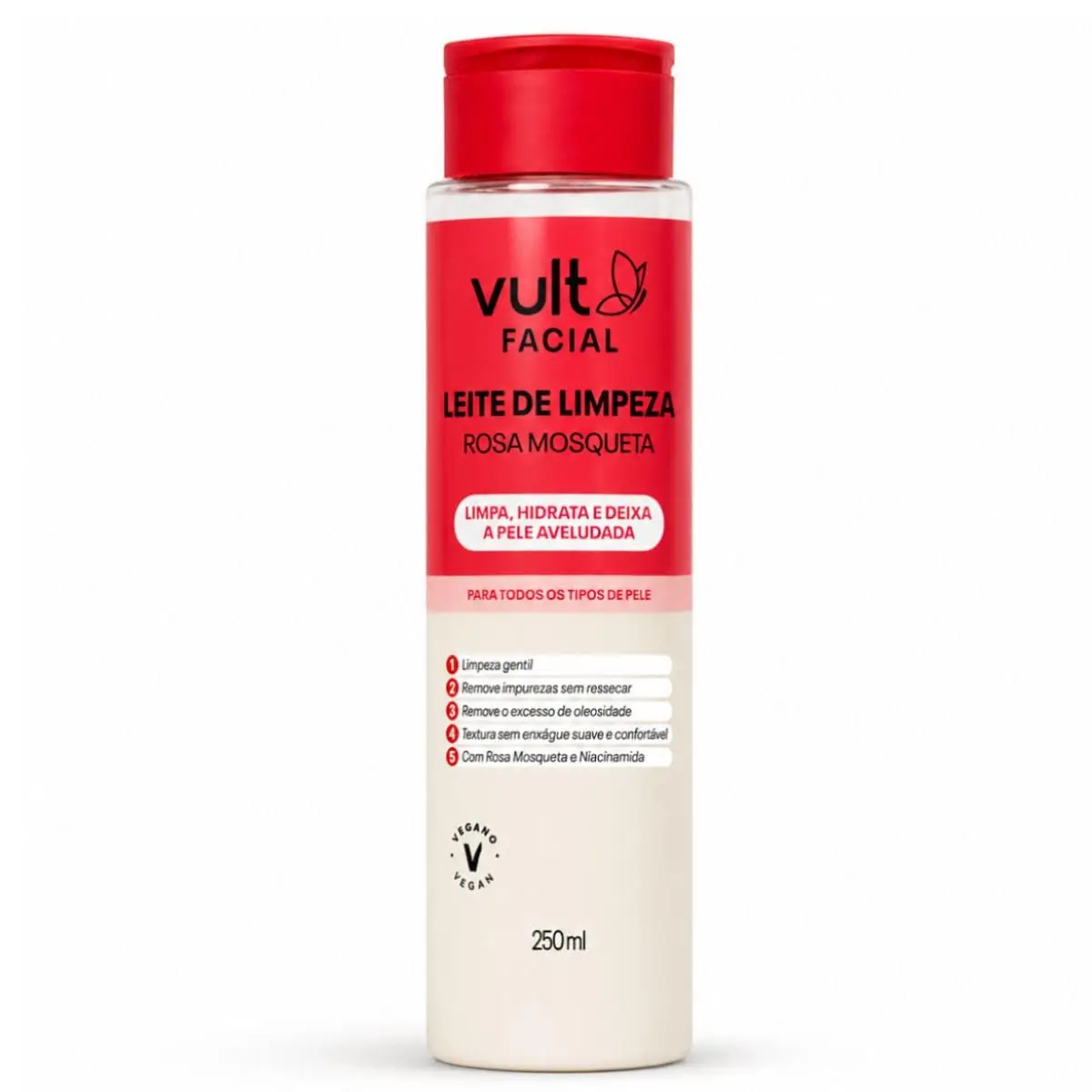 Vult Rosa Mosqueta Leite de Limpeza Facial 250ml