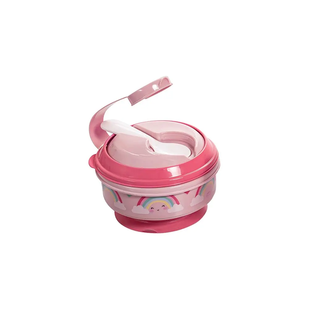 Plasútil Pote Papinha Decorado Menina 300ml, c/Amassador - 1