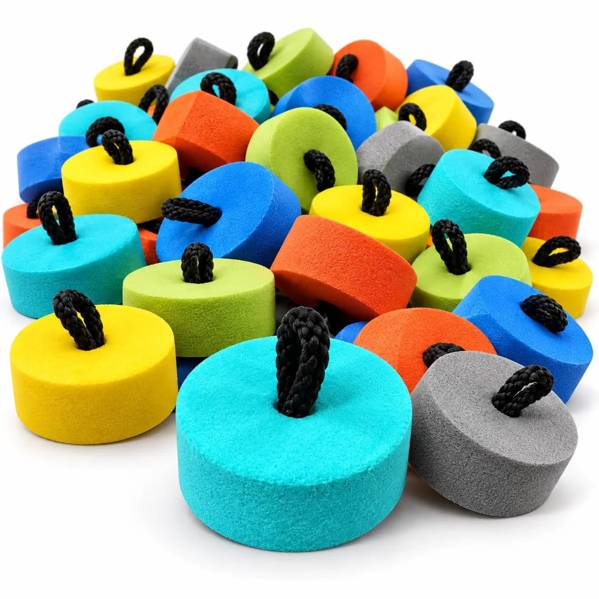 Kit 100 Tampas de Ralo para Tanque 2.5cm EVA Flutuante Coloridas com Puxador