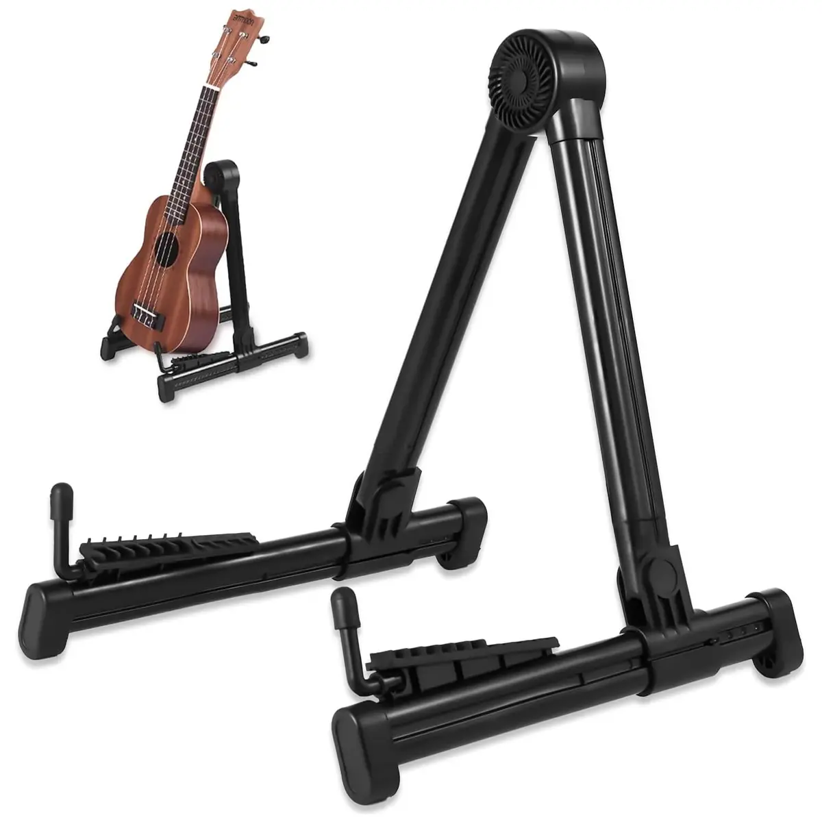 Suporte Universal Violão Acústico Base Guitarra Tripé Violão Rack Multiposição Braço Acolchoados Pés Borracha Forma A Suporte Baixo Chão Dobrável Portátil para Violão Clássico Guitar Guitarra Elétrica