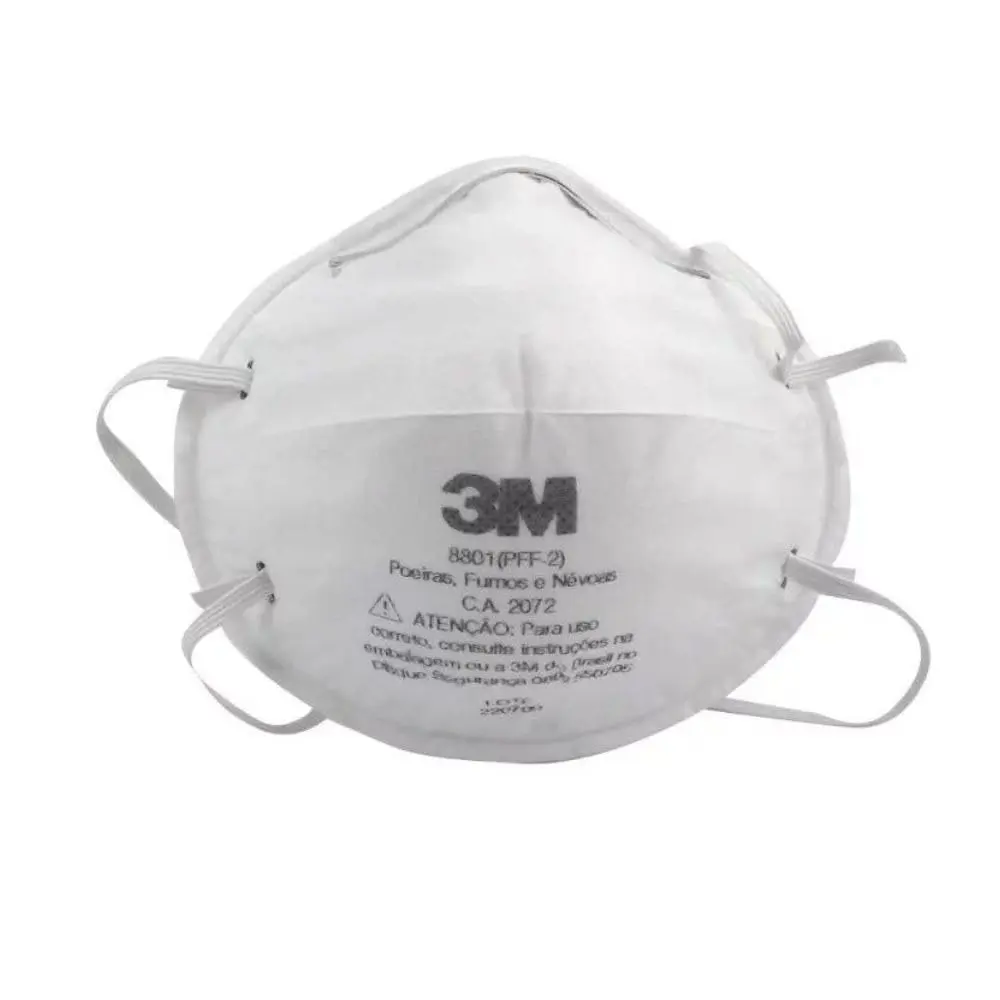 3M 8801, Respirador Descartável Tipo Concha PFF2 CA 2072, Branca