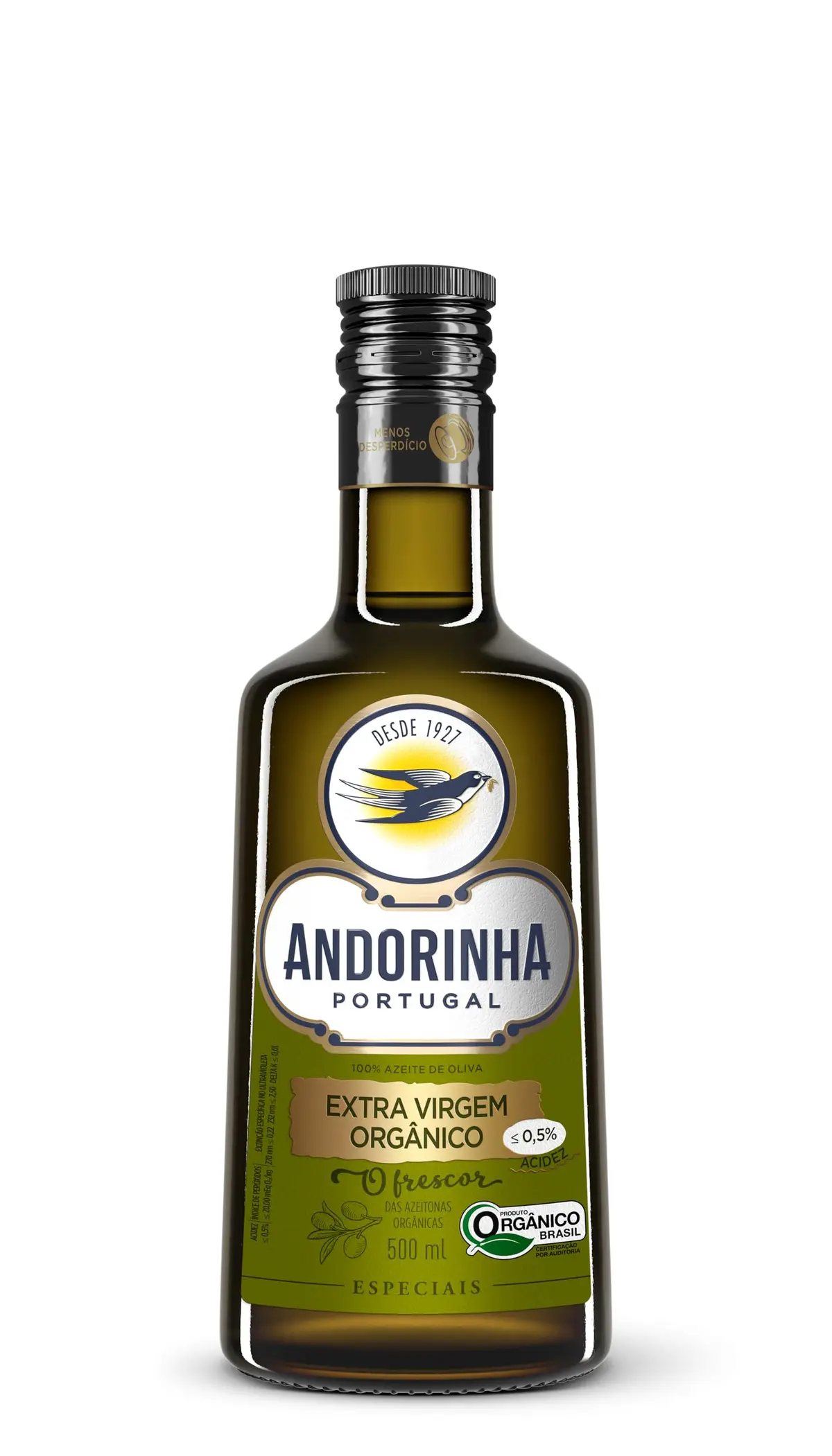 Azeite Andorinha Vidro Extra Virgem Orgânico 500ml