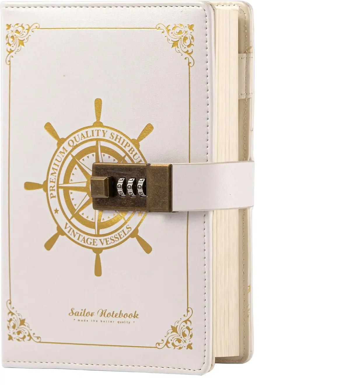 Caderno Couro Com Trava Para Combinação, Diário de Viagem para Marinheiro, Agenda Pessoal, Organizador de Planejamento Como Presente Para Meninas, Meninos, Mulheres