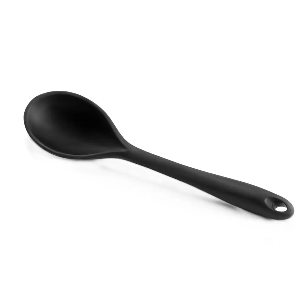 Mimo Style Colher de Silicone Preta, Material de Silicone Resistente e Flexível, Suporta Temperaturas de Até 220ºC, Prática, Simples e Leve Pesando Apenas 130 Gramas Facilitando o Manuseio - 1