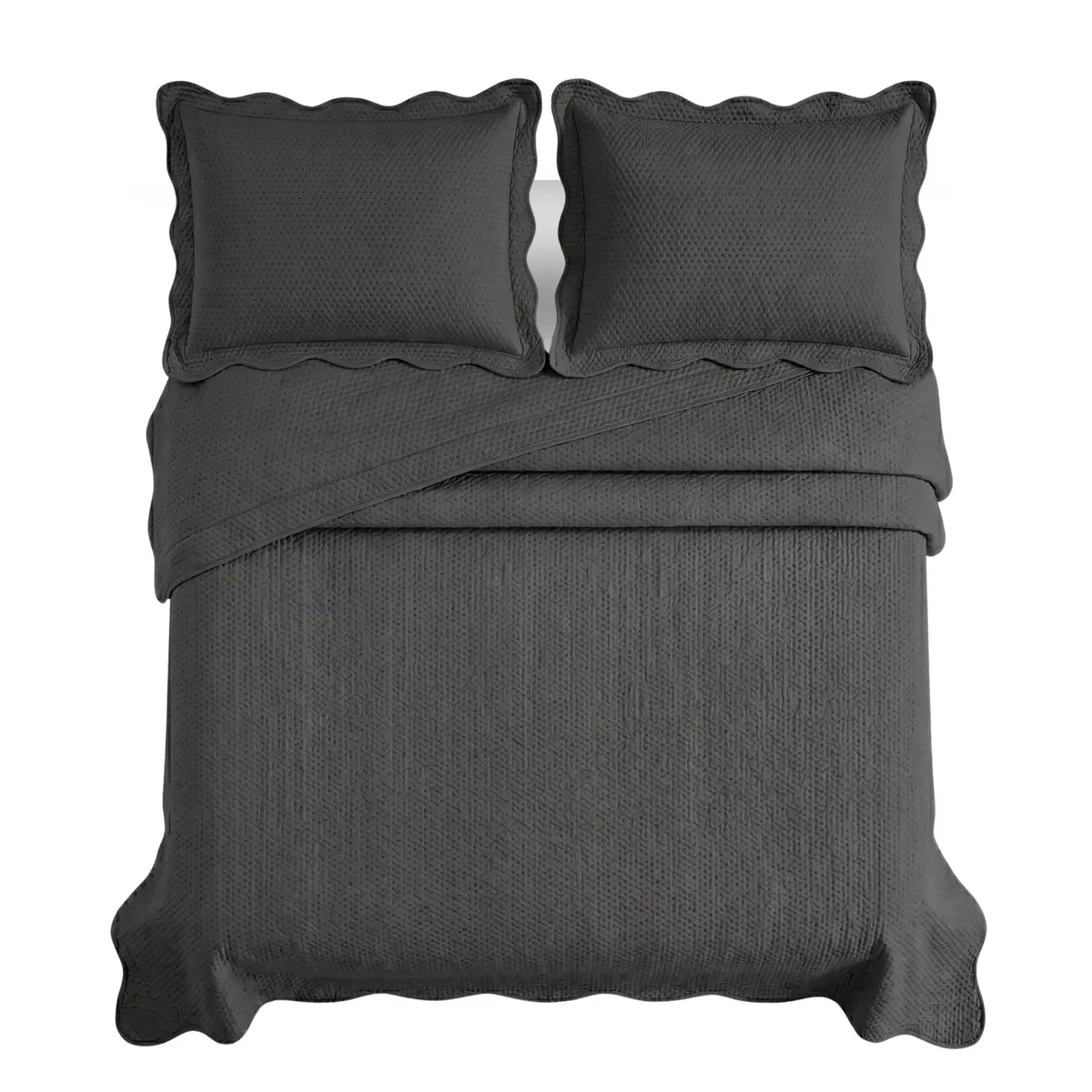 Camesa Colcha Kit Cobre Leito Bullet Casal 220x240cm - Chumbo, 100% poliester Gramatura 70g/m2 - 1