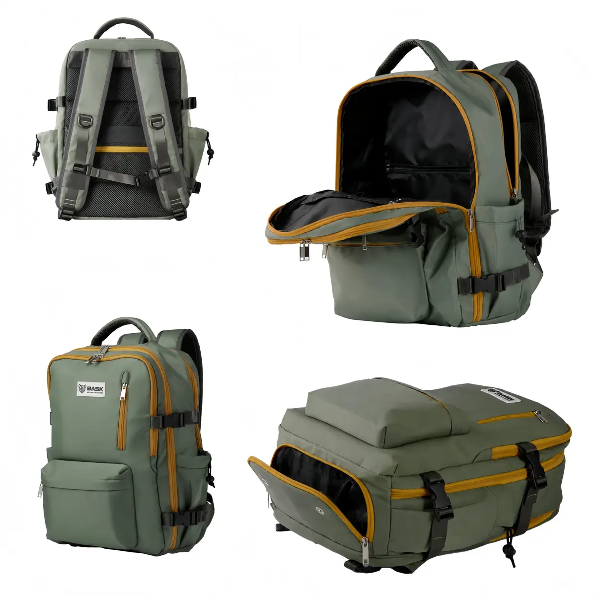 BASK Voyager Pro Mochila de Viagem Multifuncional Resistente à Água | 10+ compartimentos, porta-notebook, bolso para sapatos, separação seca/molhada e faixa para mala - 1