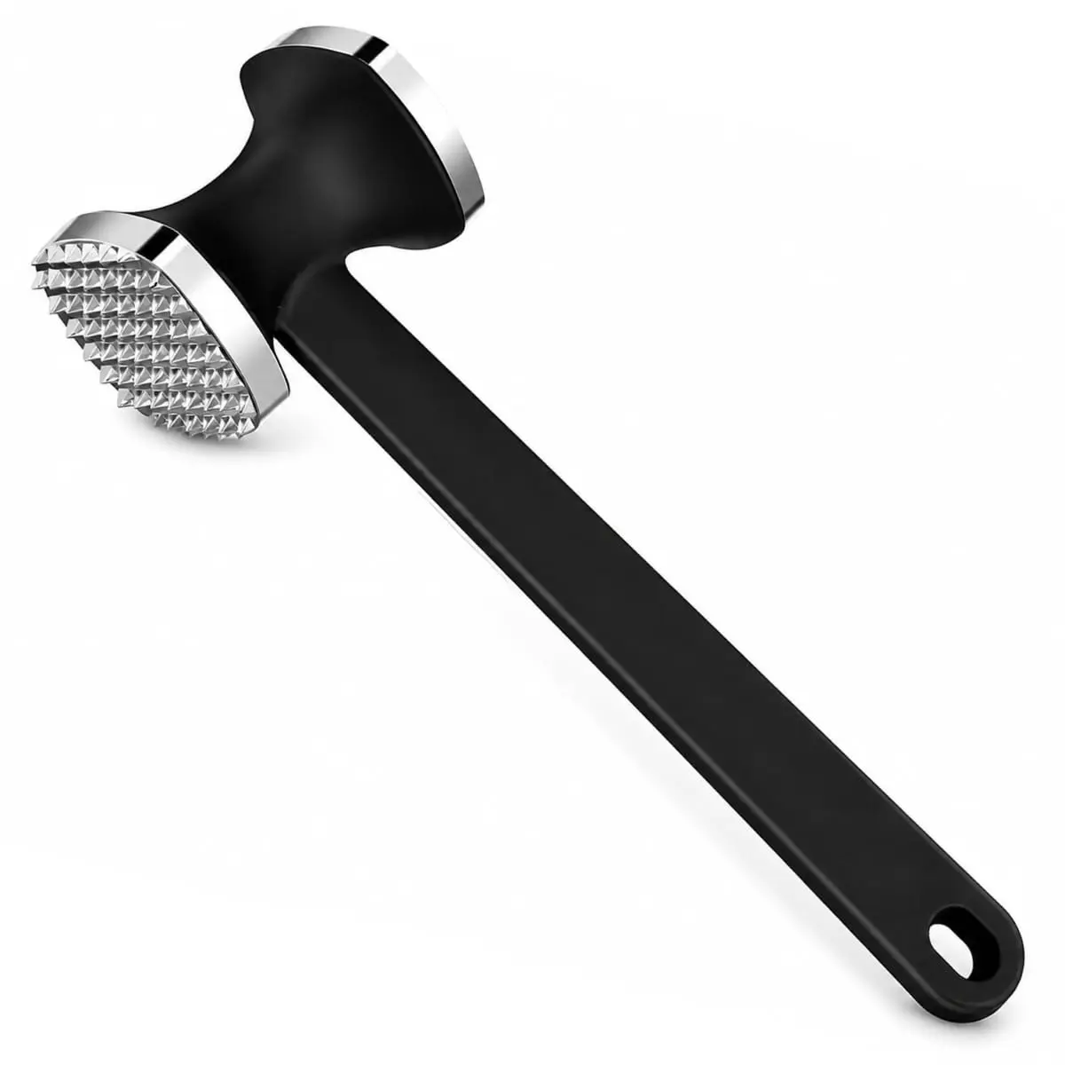 Martelo Amaciador de Carne Dupla Face Aço Inox | Quebra Nozes, Cabo Ergonômico, Duas Faces de Uso, Aço Inoxidável, Fácil de Pendurar - 1