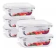 Kit 5 Marmitas de Vidro com Tampa 340ml - 1