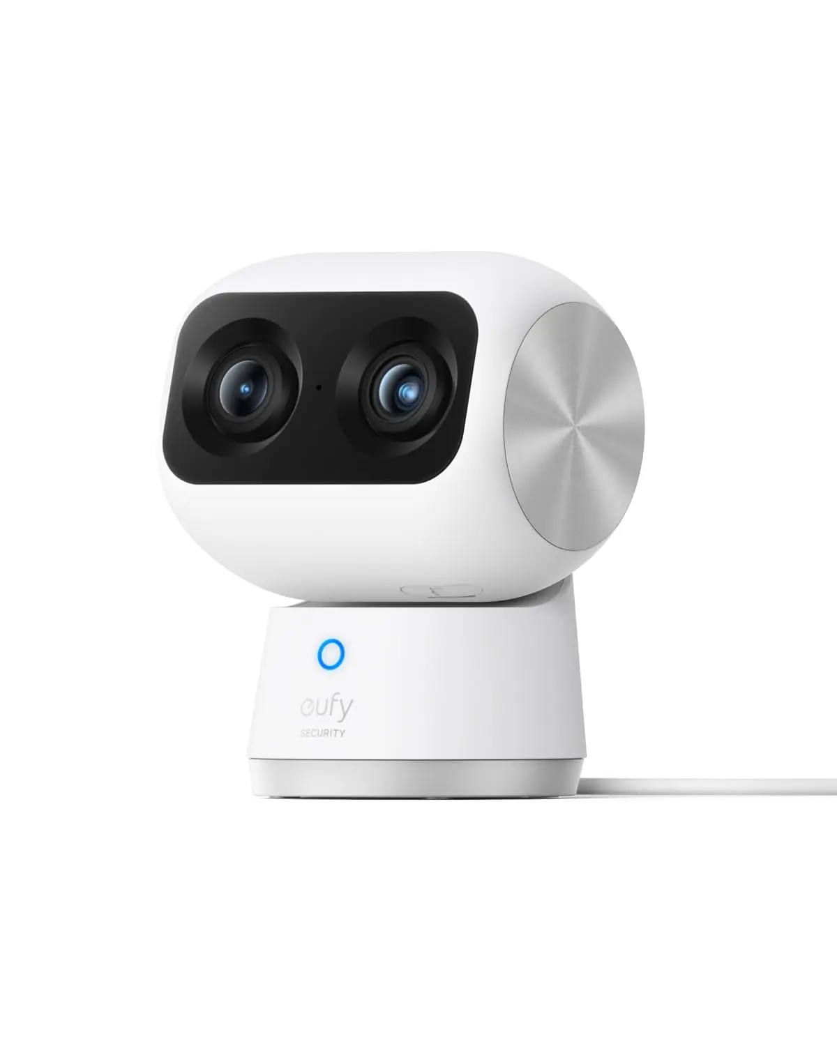 eufy Câmera S350, Câmera de Segurança Wi-Fi, 4K, Câmera Dupla, Zoom 8× | Visão 360°,Visão Noturna, Babá Eletrônica, Rastreamento por IA, Compatível com Alexa e HomeBase 3