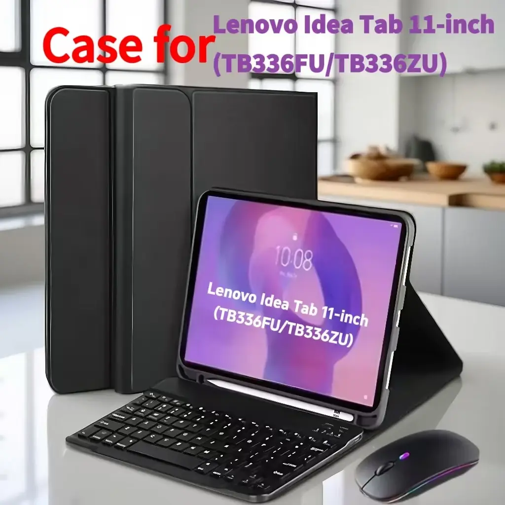 Capa para Lenovo Idea Tab 11 polegadas TB336FU/ZU, Capa com Teclado Bluetooth Sem Fio para Lenovo Idea Tab 11 polegadas, Teclado Removível - 1
