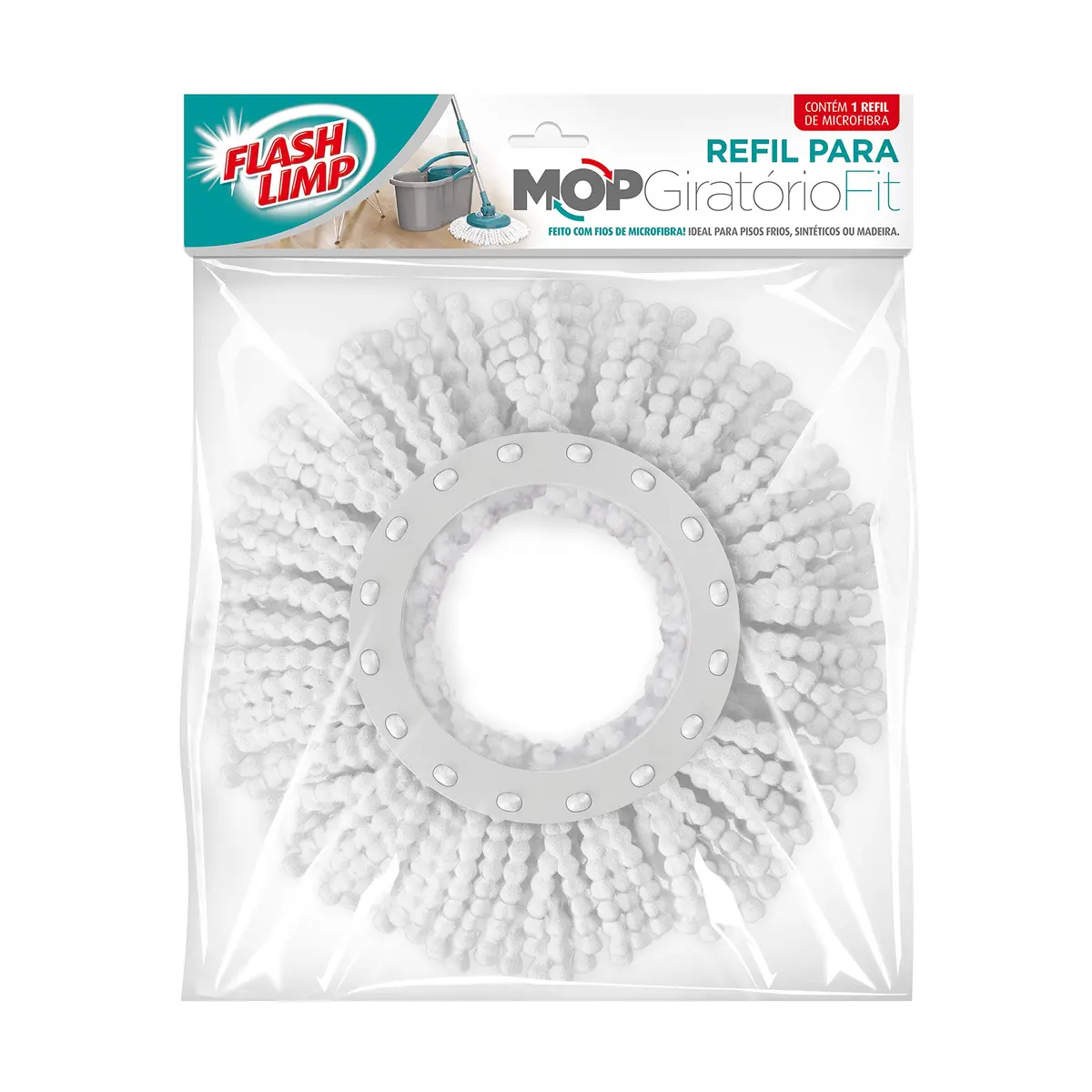 Flash Limp - Refil para Mop Giratório Compatível com os Modelos (Ref. MOP5010, MOP9775, MOP9379, MOP7504) - RMOP5011 - 1