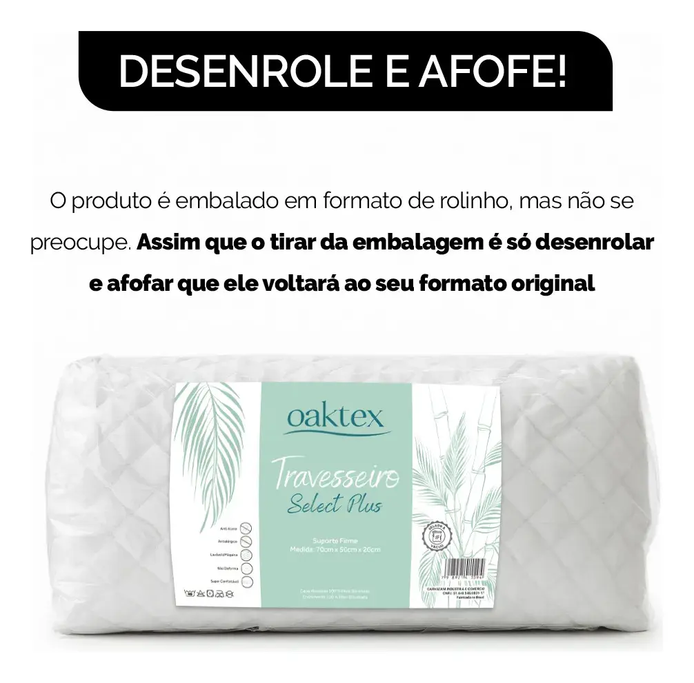 Kit C/2 Travesseiros Luxo Matelado Fibra Antialérgica 50x70 Branco thumbnail 4