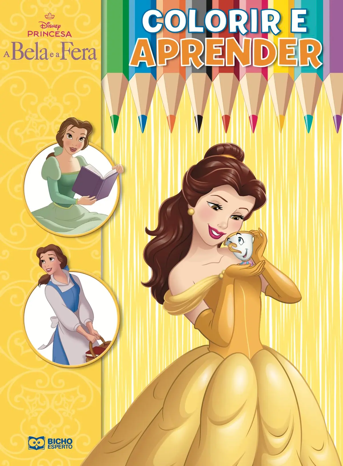 Colorir e aprender disney: a bela e a fera | Livro de Colkti - 1
