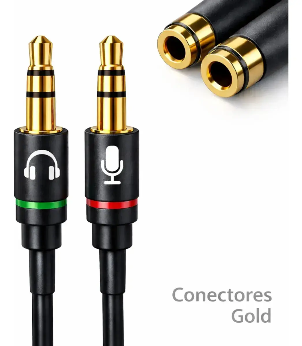 Cabo Adaptador P3(p2 Combo)p/ Fone E Microfone Headset 20cm Pro Brindes thumbnail 6