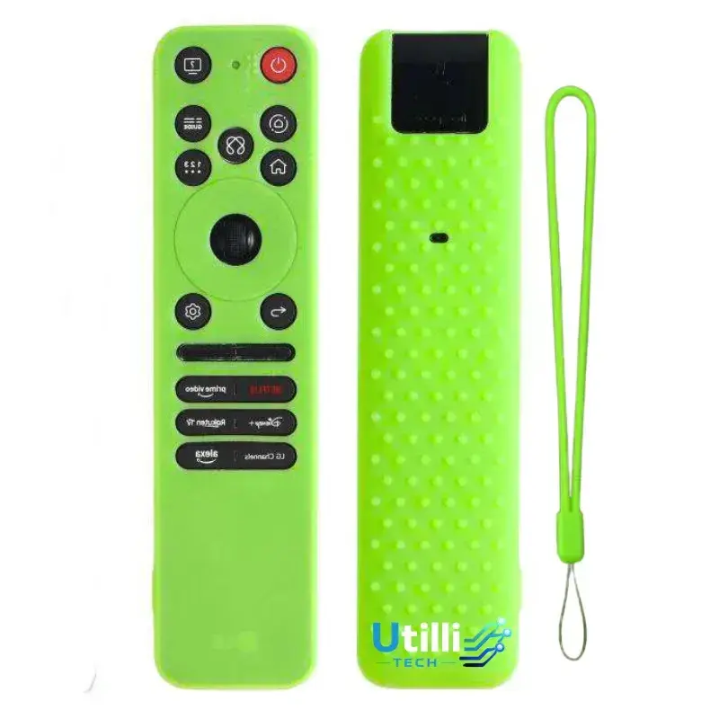 Capa para Controle Remoto LG Magic MR25GA de Silicone Verde Luminoso com Brilho no Escuro - 1