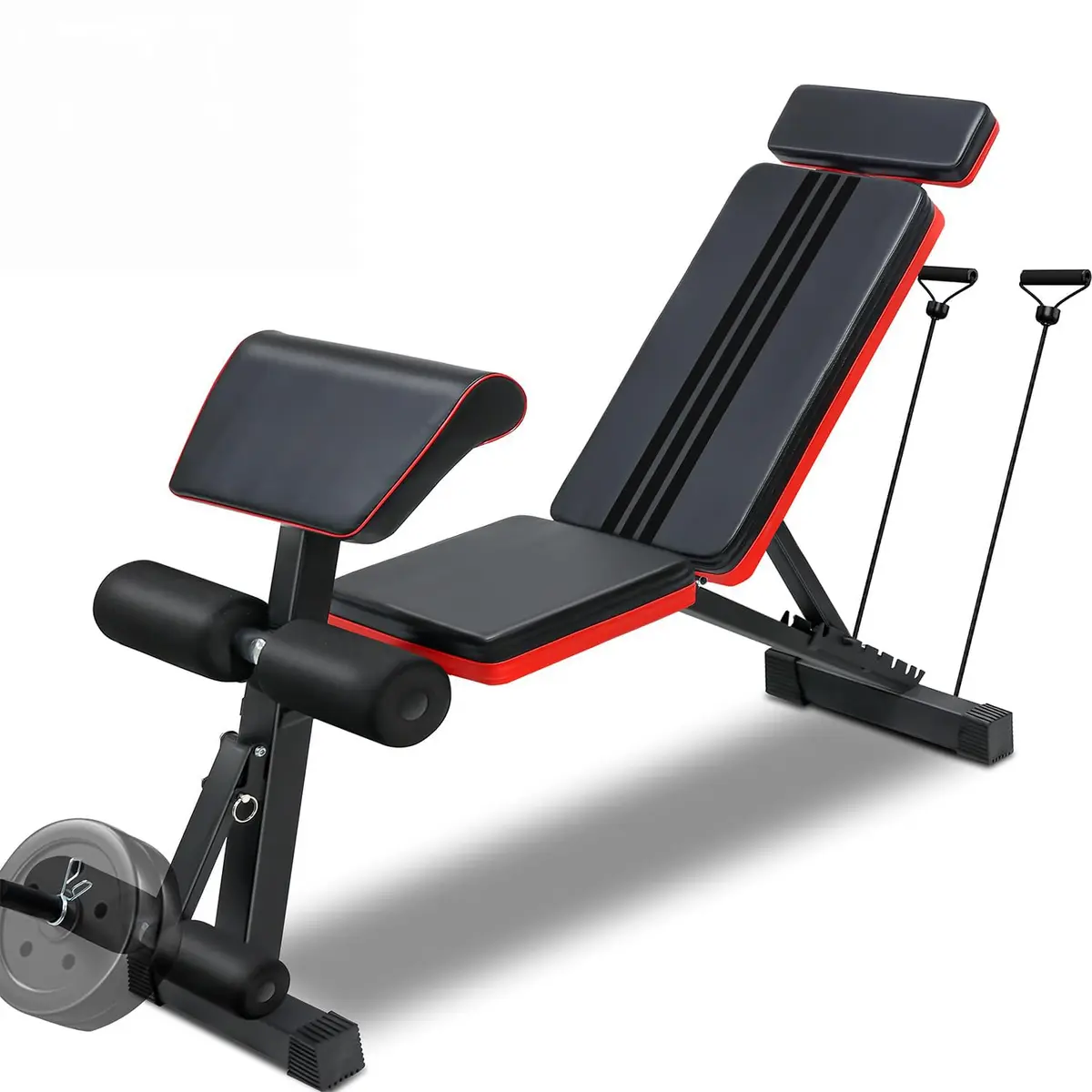 Banco de Musculação Regulável, Capacidade 150 kg | Adequado para Altura até 180 cm, Academia em Casa