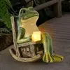 Estatueta de Sapo Solar com Luz para Jardim - 1