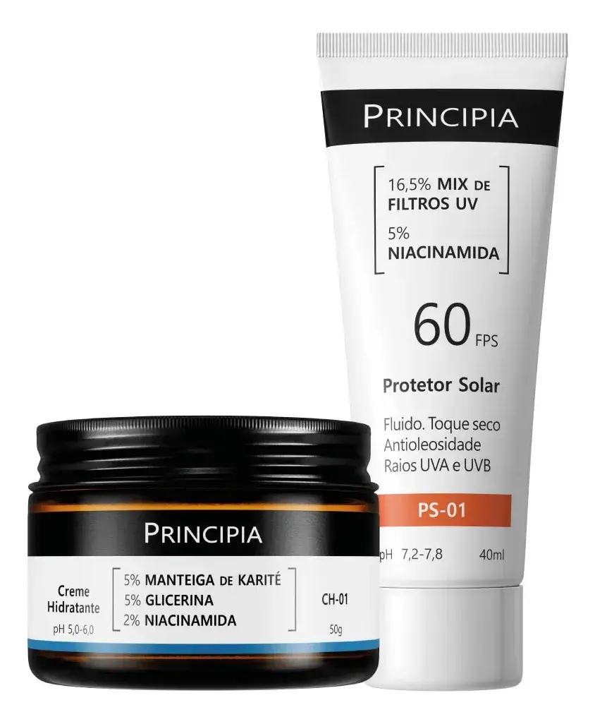 Principia Kit Hidratação E Proteção Facial Ch-o1 + Ps-01 Todo Tipo De Pele Dia/noite - 1