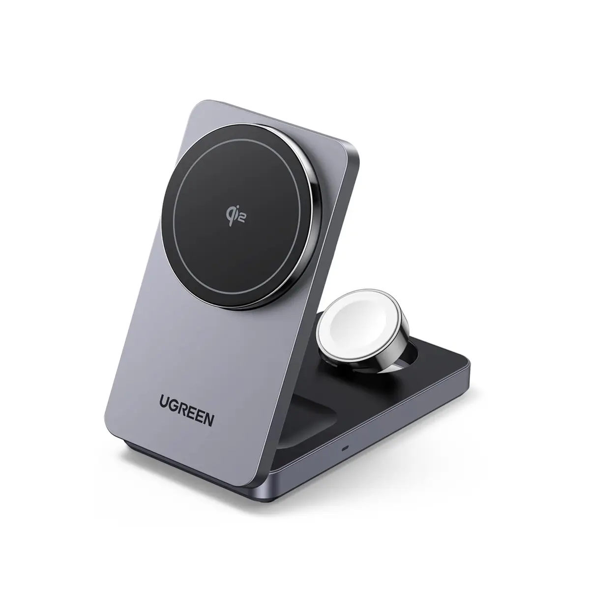 UGREEN Qi2 15W Carregador Sem Fio 3 em 1 Certificado MagFlow | Suporte Dobrável Compatível com MagSafe, para iPhone 17/16/15/14/13/12, AirPods 4/3/2/Pro, iWatch