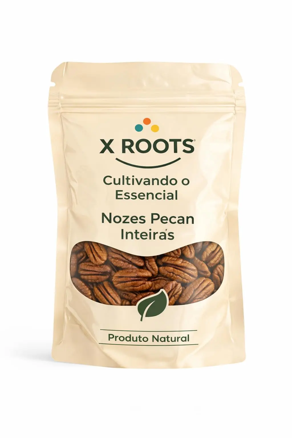 Nozes Pecan Inteiras X Roots 500gr – Castanha Premium, Sabor Suave e Amanteigado | Ideal para Snacks e Receitas