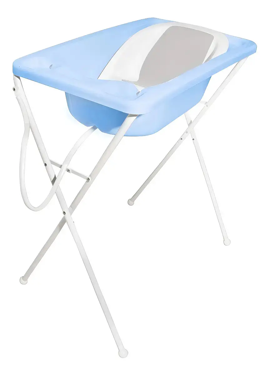Banheira De Bebê Acqua Trio Azul Pastel 7065azp Galzerano - 1
