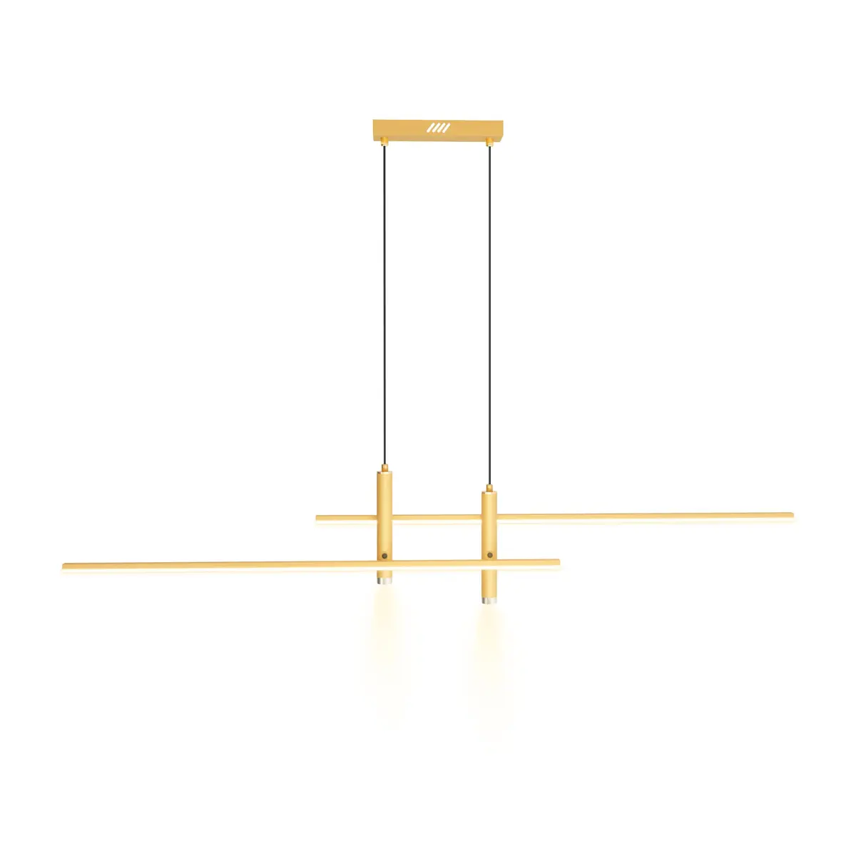 Lustre LED Moderno, Lustre Linear Dourada, 3000K-6000K