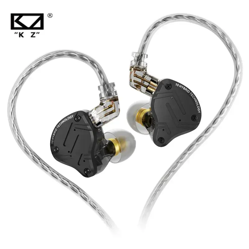 KZ ZS10 PRO X Metal Headset drivers híbridos HIFI Bass Fones de ouvido intra-auriculares com cancelamento de ruído Fones de ouvido ZAS ZAX ZSX ZSNPRO AS16 - 1