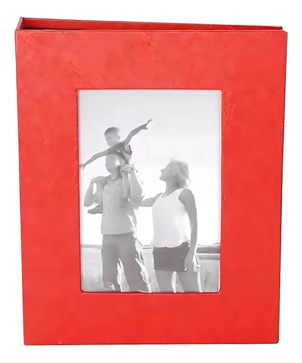 Álbum Fotográfico Luxo P/200 Fotos 10x15 Capa Personalizada Cor Vermelho