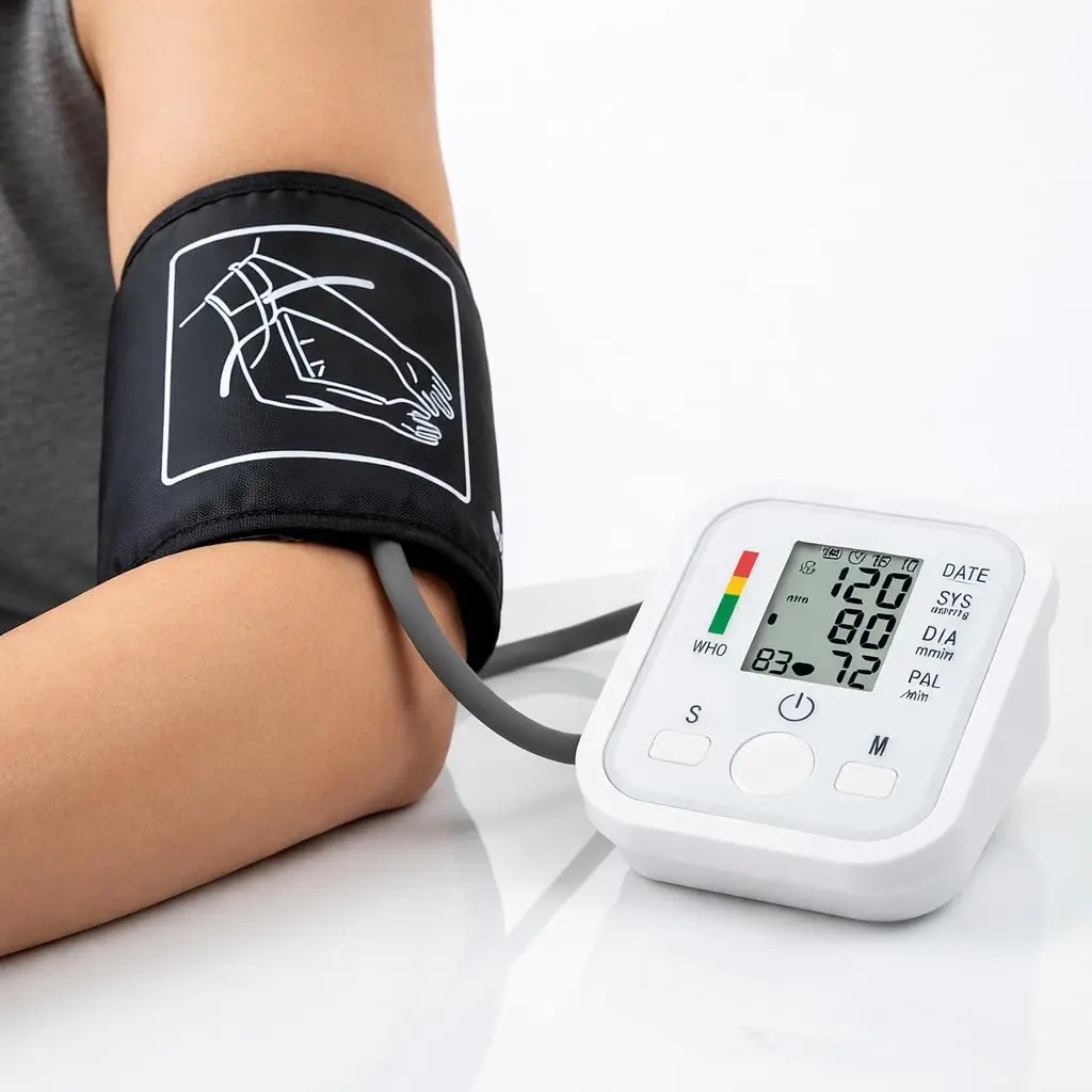 Aparelho de Pressão Arterial Digital de Braço Automático – Medidor de Pressão, Monitor Inteligente com Tela LCD Grande, Detecção de Arritmia, Fácil de Usar - 1