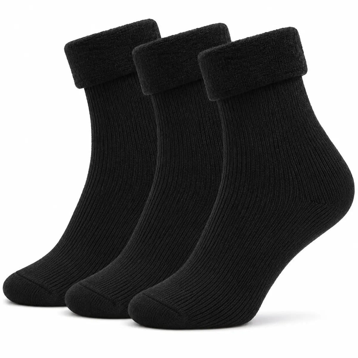 Kit 3 Meias Térmicas Flaneladas Premium Unissex Inverno | Forrada por Dentro, Toque Macio e Aconchegante