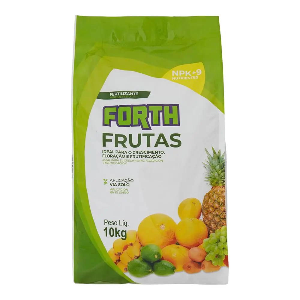 Forth Frutas, Fertilizante, Adubo para Plantas Frutíferas, Nutritivo, Micronutrientes, NPK, Saco, 10kg