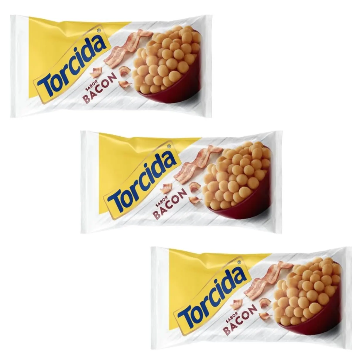 Salgadinho de Trigo Torcida, Bacon, 60g, Pack com 24 Unidades