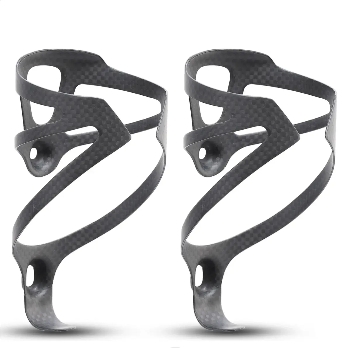 Hualong 3k fibra de carbono bicicleta garrafa de água gaiola estrada mtb cascalho bicicleta garrafa de água titular gaiolas, preto fosco, peso (16 ± 2g)