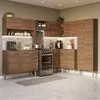 Armário de Cozinha Completa de Canto 417cm Rustic Emilly Madesa 02 - Marrom - 1