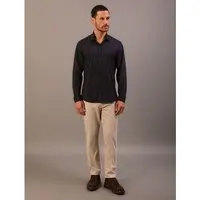 Camisa de Manga Longa Masculina Regular Estampa Ck Bordada Calvin Klein - Azul Marinho Camisa de Manga Longa Masculina Regular Estampa Ck Bordada Calvin Klein Azul Marinho 1