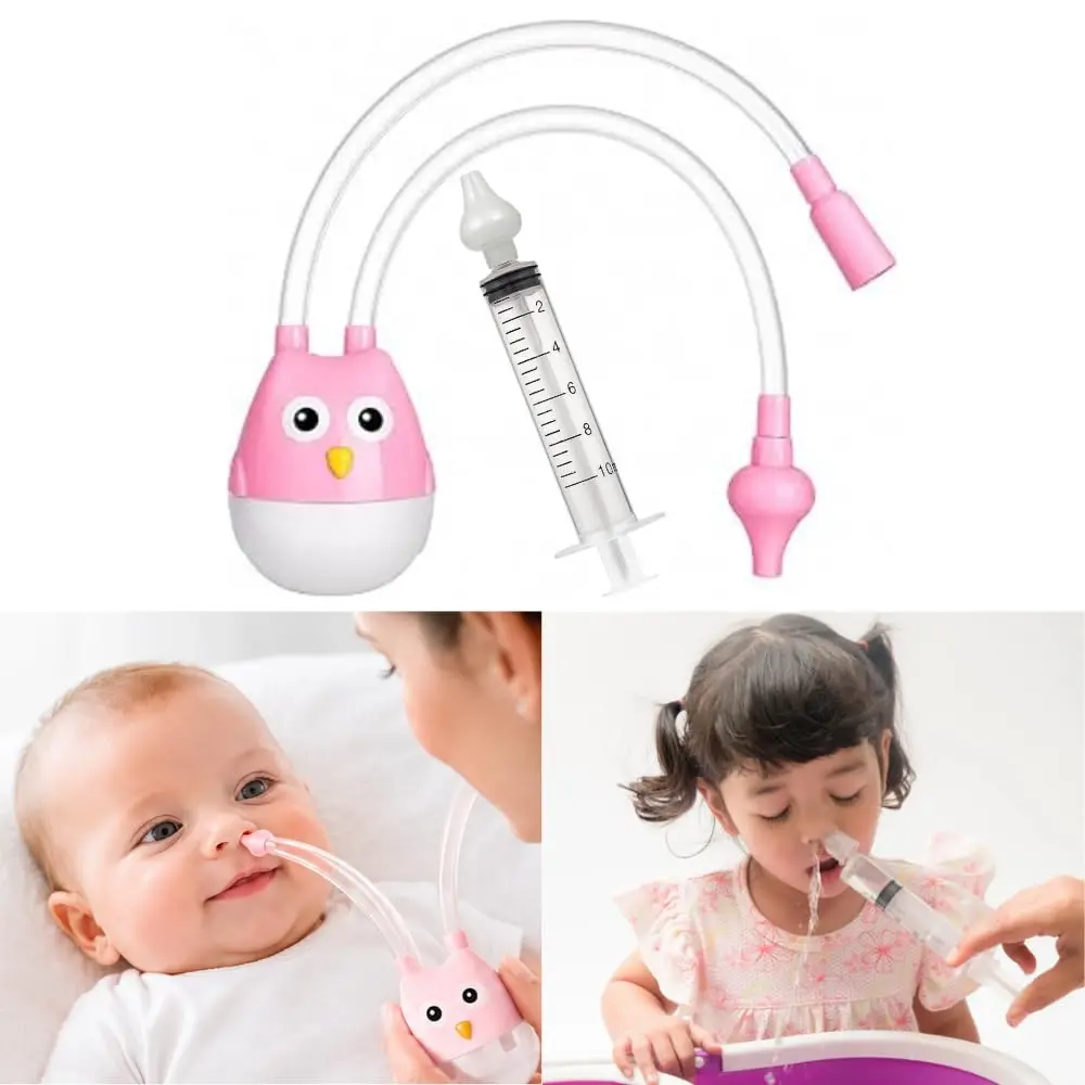 Kit Higiene Nasal Infantil Aspirador Nasal e Seringa 10ml para Lavagem Nasal Bebê