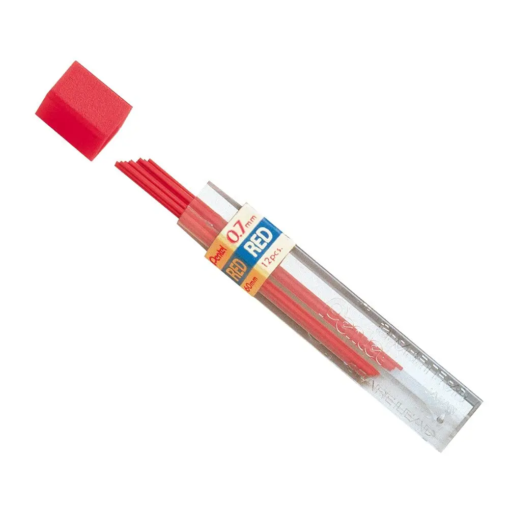 Pentel Grafite 0.7mm Vermelho SM/PPR-7