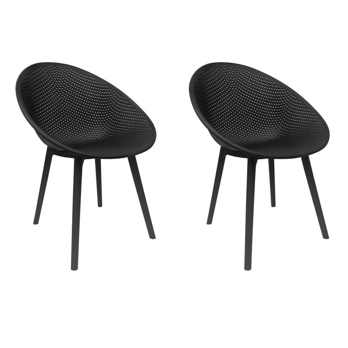 Kit com 2 Cadeiras para Jardim e Área Externa Drops Preto