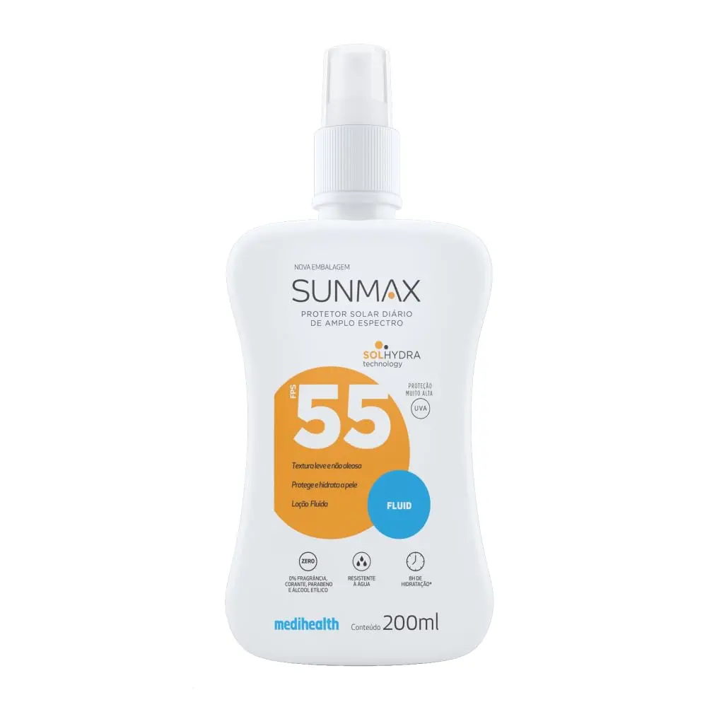 Protetor Solar Sunmax Fluid Fps55 200Ml - 1