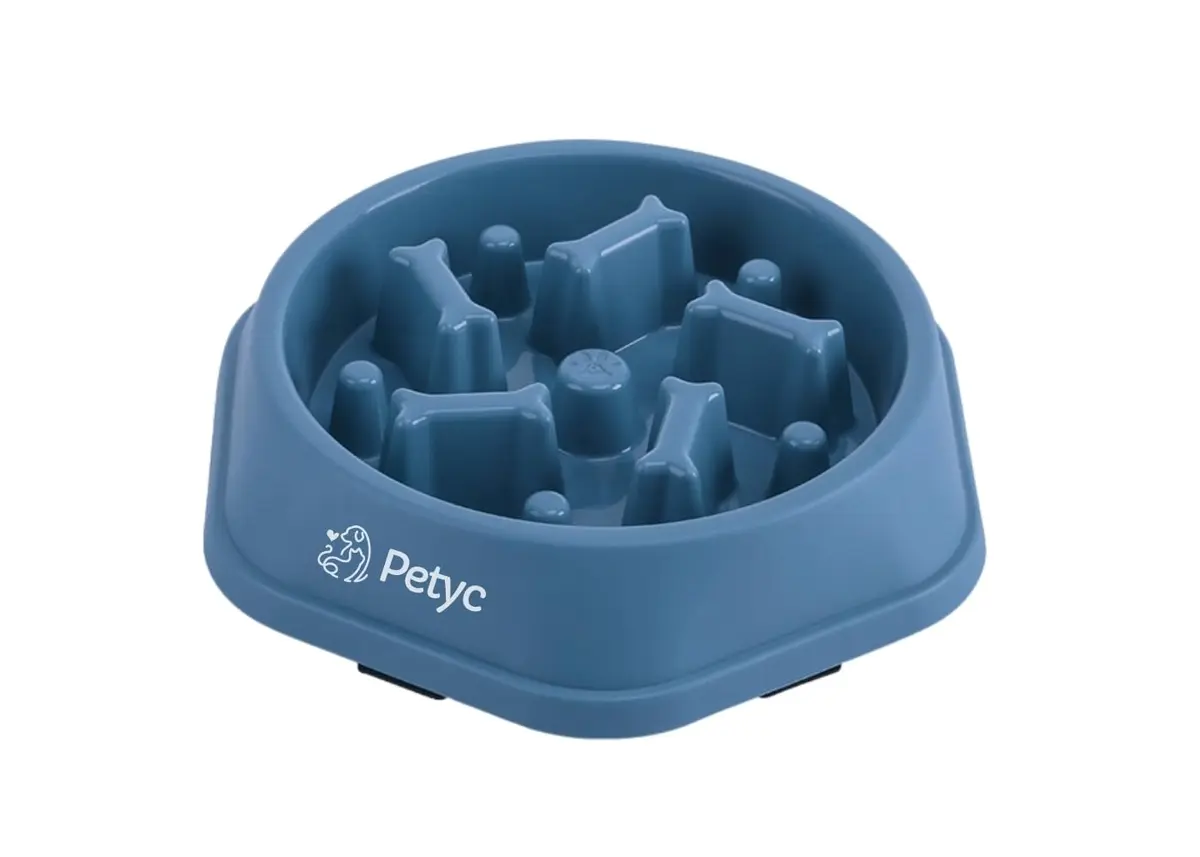 Comedouro Lento Labirinto PETYC Tigela Interativa Antiderrapante Enriquecimento Ambiental (Azul) - 1
