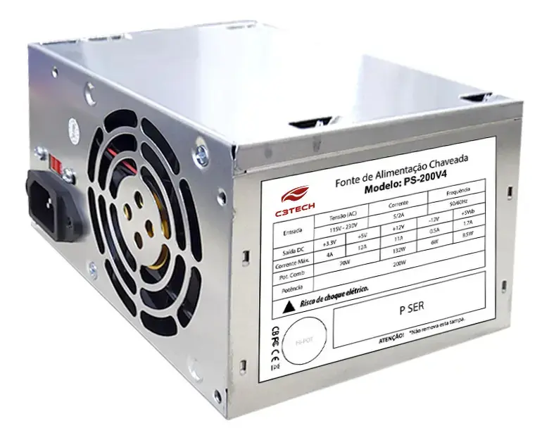 Fonte De Alimentação Para Pc C3tech C3plus Ps-200v4 200w - 1