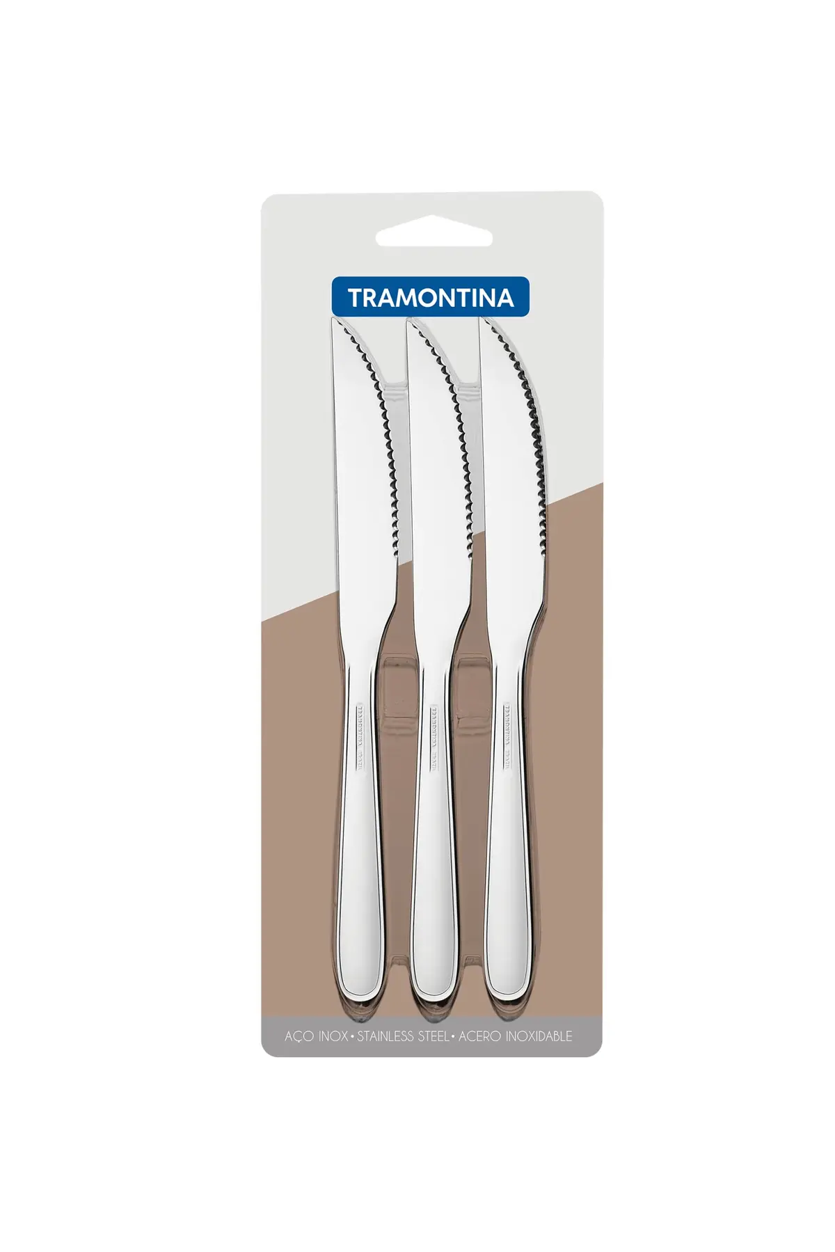 Conjunto De Facas Para Churrasco Aço Inox 3 Pç Tramontina Inox - 1