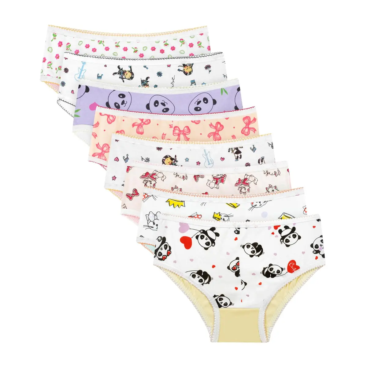Calcinha Infantil Kit 8 Peças 100% Algodão DCP Kids