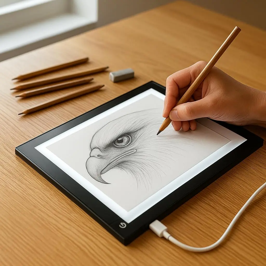 Prancheta De Desenho Premium Com Luz LED A5, USB, Touch, VARENZIA | 3 Níveis De Iluminação, Mesa De Luz Touch Para Cópia, Esboço E Tattoo, Tamanho A5