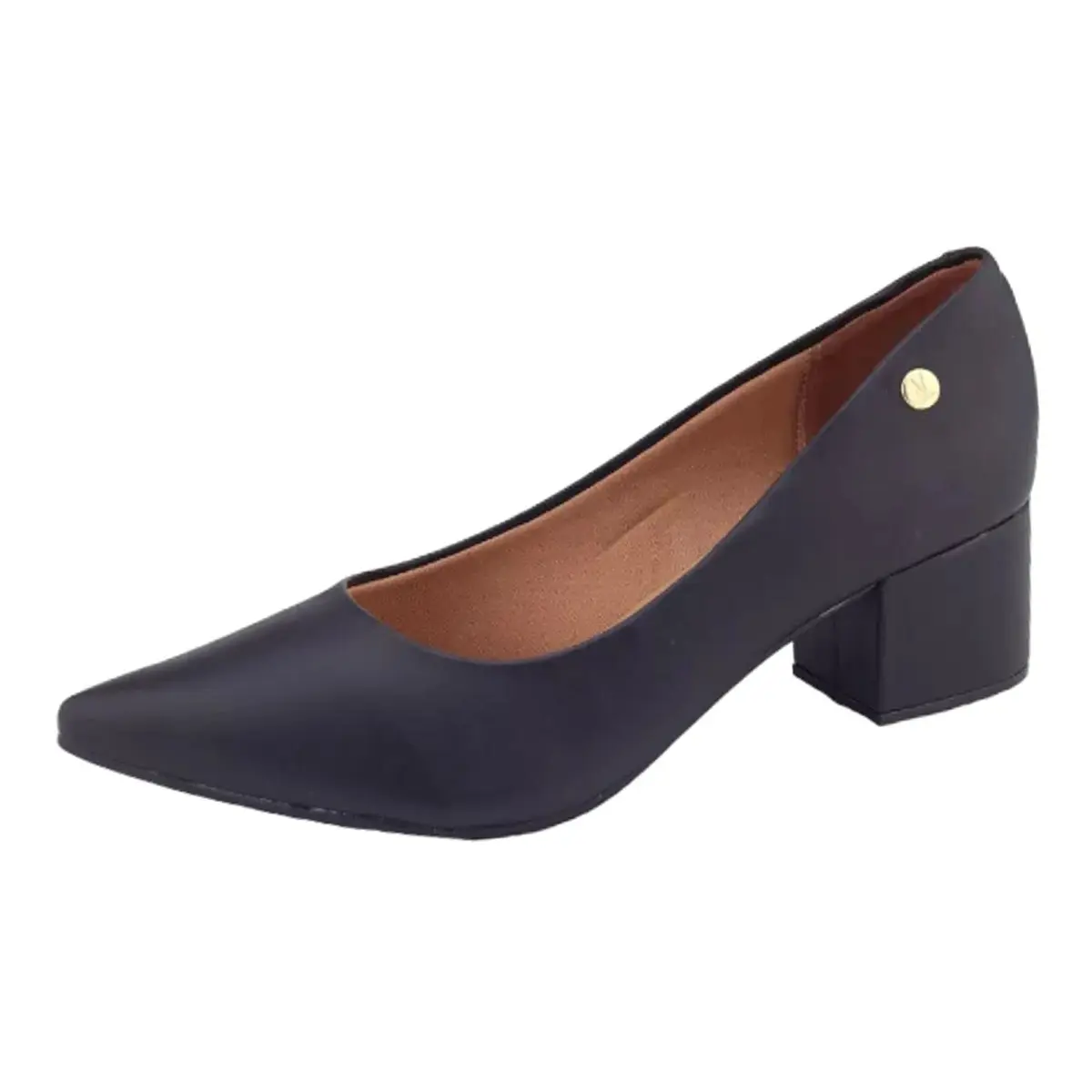 Scarpin Feminino Salto Bloco Pelica Creme Vizzano 1220.315