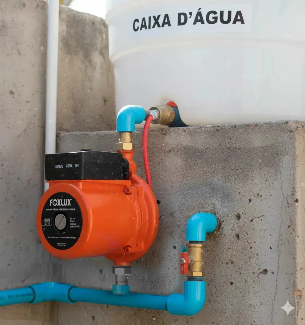 Bomba Pressurizadora Foxlux 127V 360W Fluxostato Automático thumbnail 4