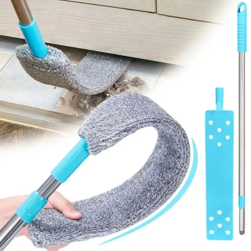 Espanador de Pó Limpa Poeira Flexível Retrátil Limpador Lugar Estreito Dobrável em Microfibra com Cabo Extensível de Alumínio – Lavável, Ideal para Áreas de Difícil Acesso – Seco ou Molhado